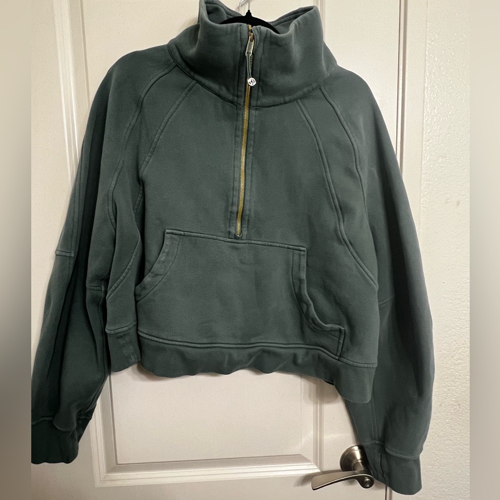Scuba oversized half zip Dark Forest